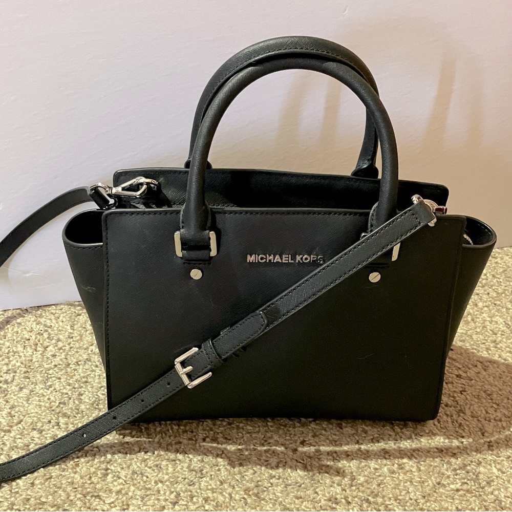 9 Michael Kors safiano leather satchel with strap